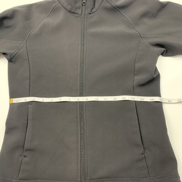 Salomon Womens Size Small Black Soft Shell Full Zip Jacket Spell Out Logo Hiking - Picture 14 of 15